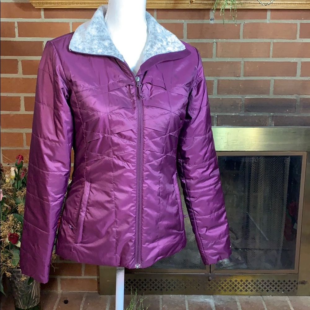 Columbia purple Omni-Heat coat faux fur XS